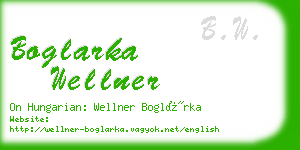 boglarka wellner business card